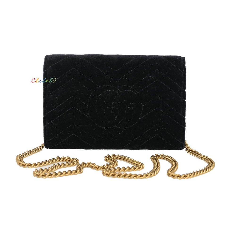 Gucci GG Marmont Matelassé Velvet Chain Bag - Picture 3 of 8